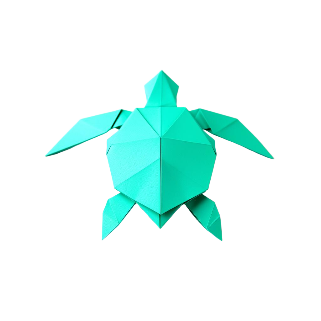 Origami marine biology sculpture