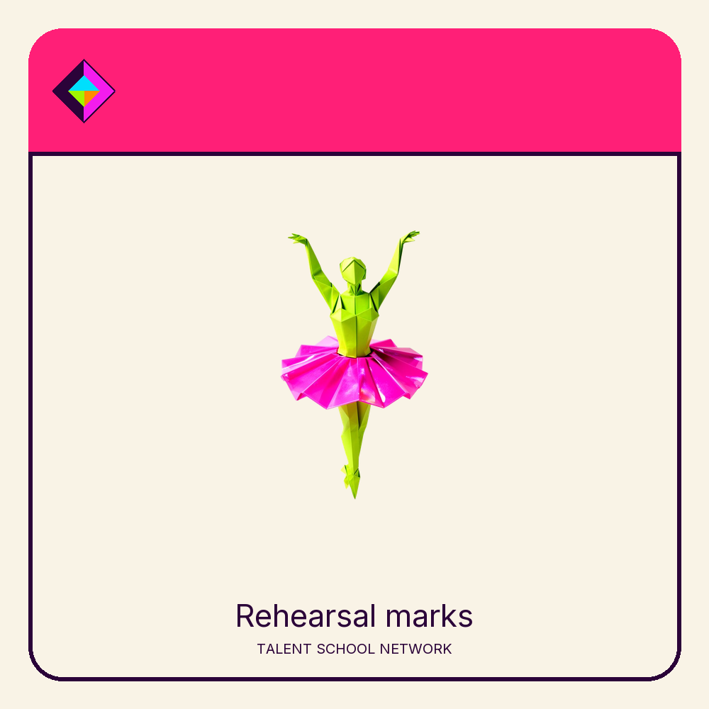 Rehearsal marks — flat-vector supply illustration