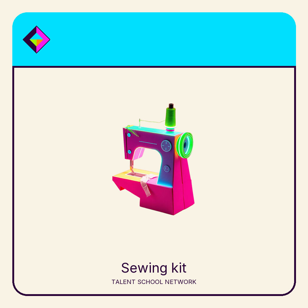 Sewing kit — flat-vector supply illustration