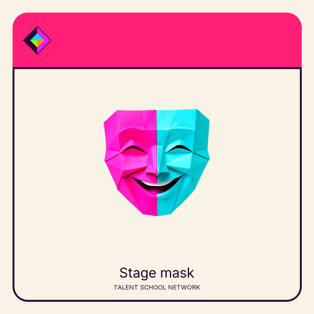 Stage mask — flat-vector supply illustration