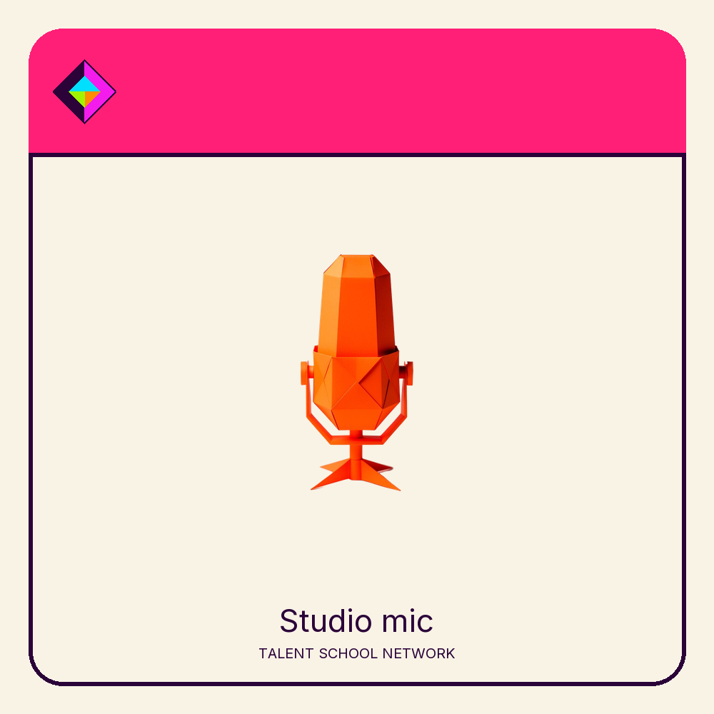 Studio mic — flat-vector supply illustration