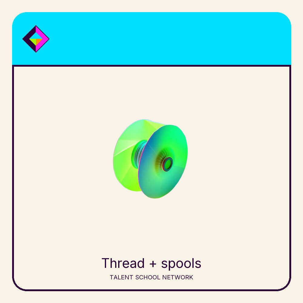 Thread and spools — flat-vector supply illustration